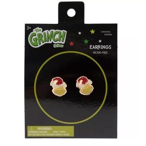 Dr. Seuss The Grinch Red and Green Earrings